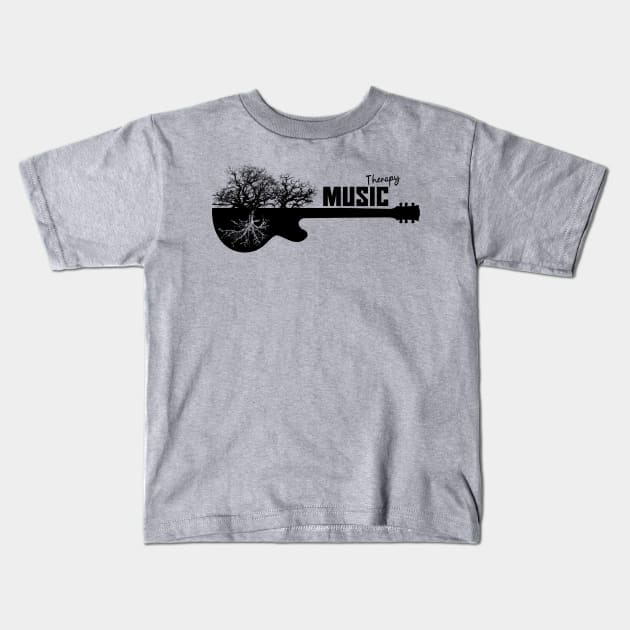 Music therapy, natural Kids T-Shirt by Degiab